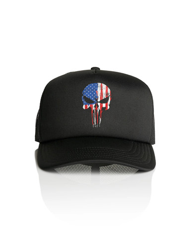Marvel punisher flag trucker - punisher,